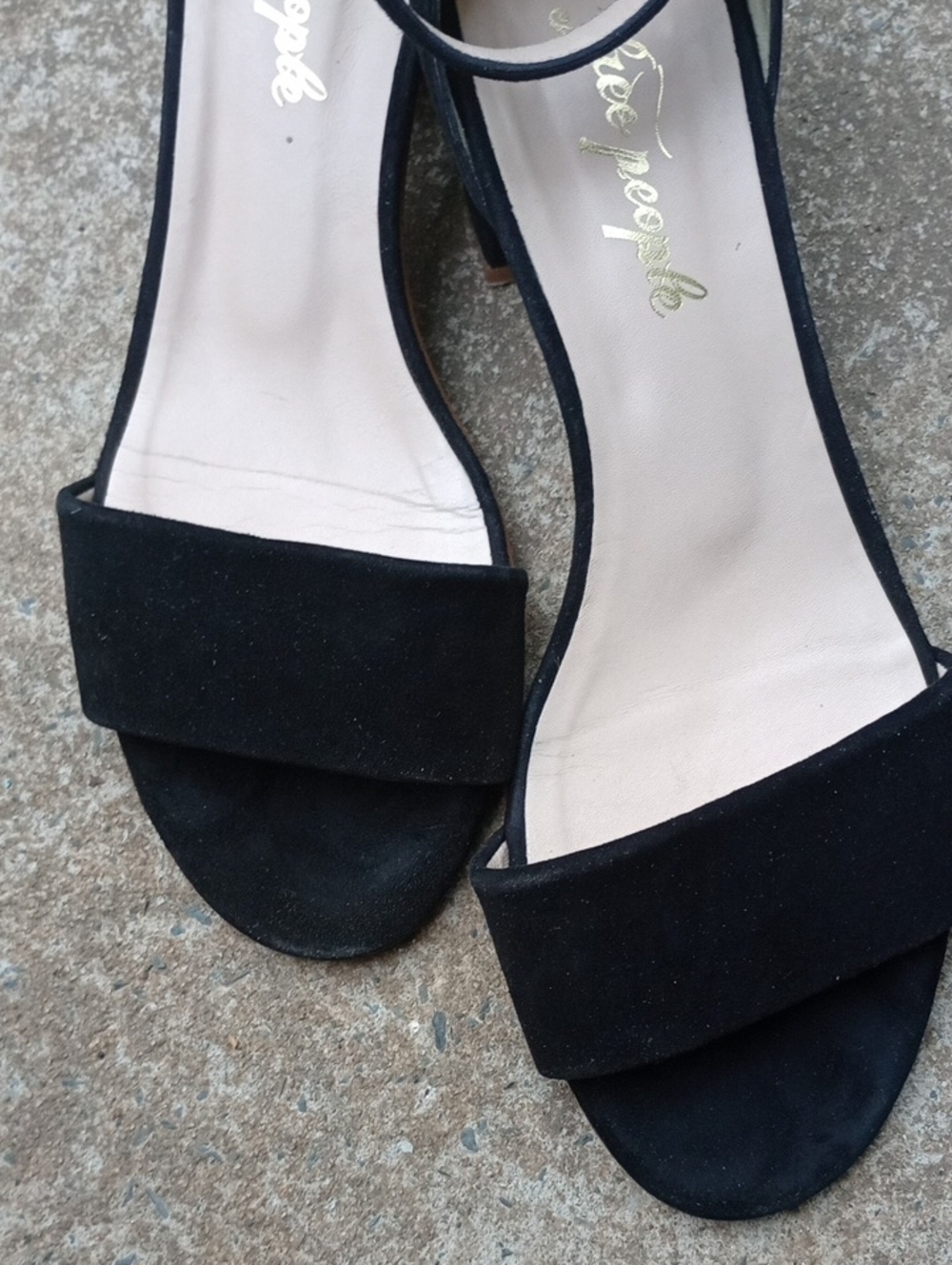 Free People Black Ankle-Strap Heeled Sandals - Picture 4 of 16